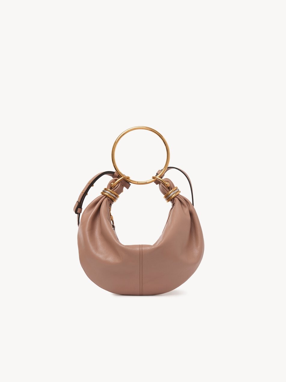 CHLOE Small Bracelet Hobo bag in grained leather Woodrose by CHLOE