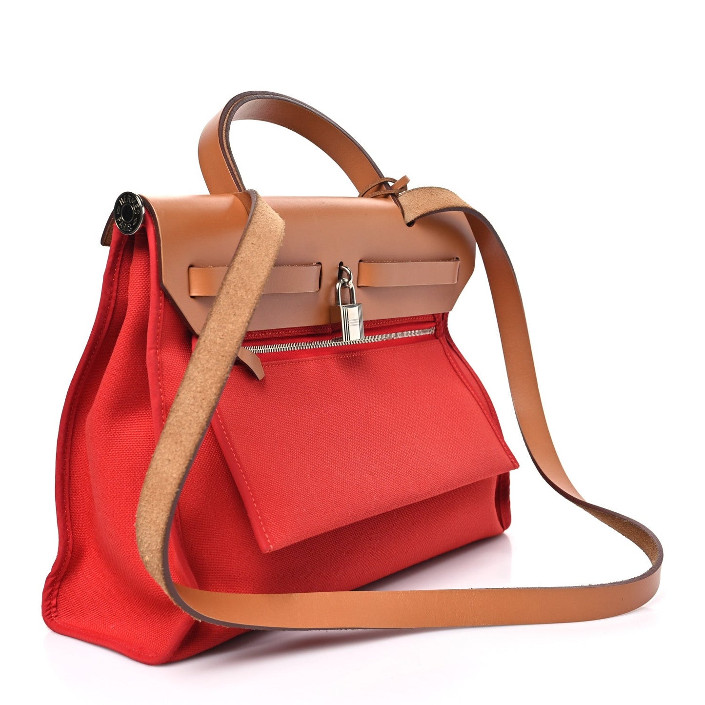 Hermès Herbag Zip 31 PM – Rouge Tomate & Natural