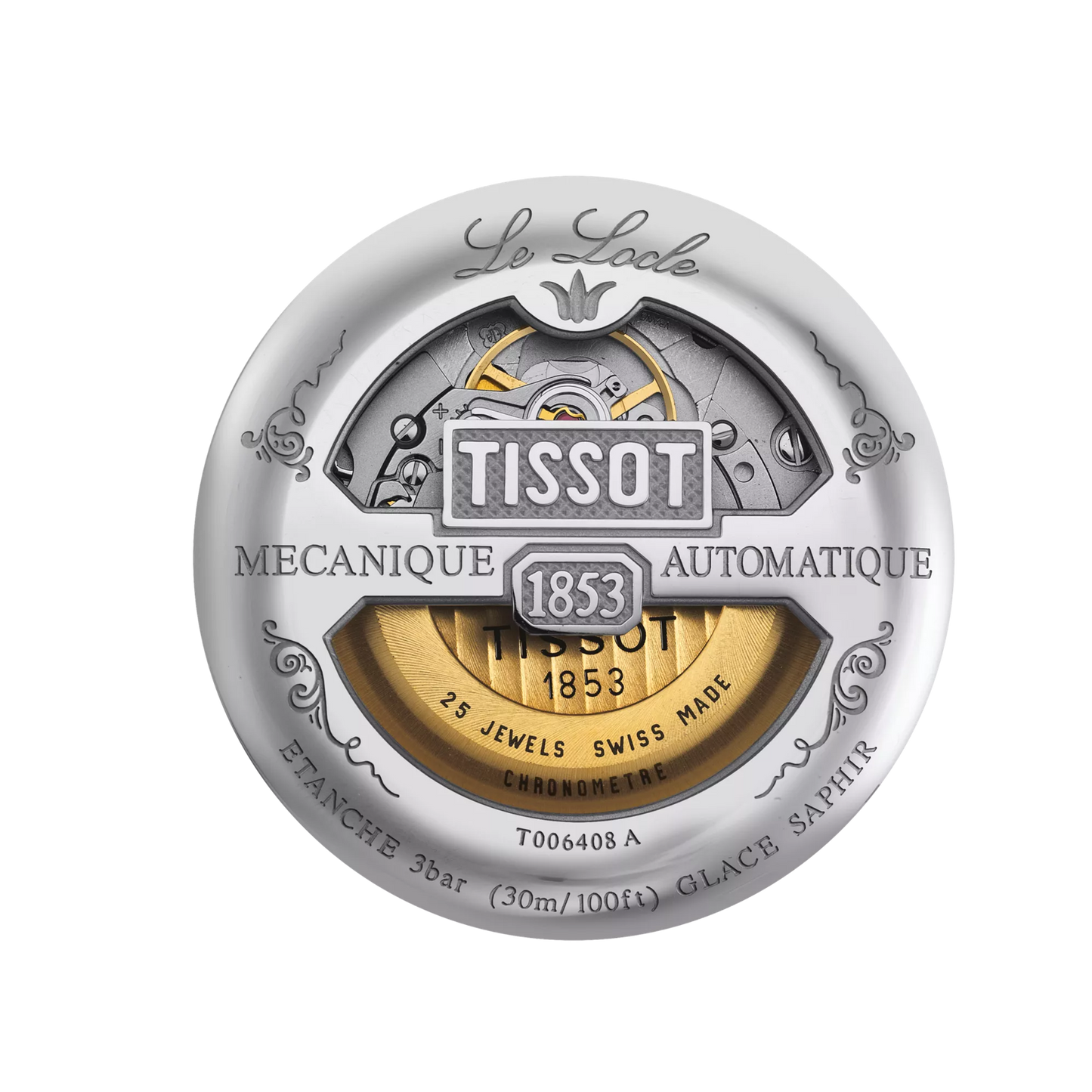 Tissot Le Locle Automatic COSC T006.408.11.037.00 – Silver Dial, Grey Leather Strap