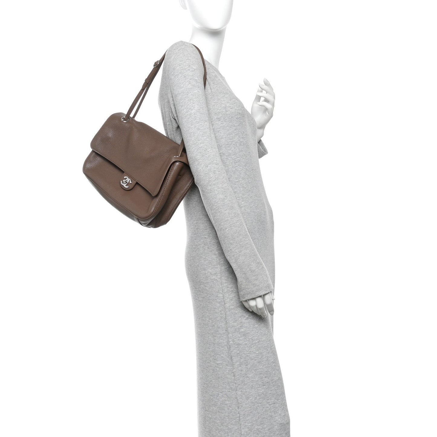 CHANEL Small Souplissimo Maxi Flap – Light Brown Grained Calfskin