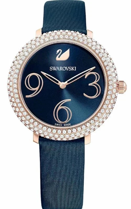 Swarovski Fashion watch, Leather strap, Blue, Stainless Steel — product photo (5484061)