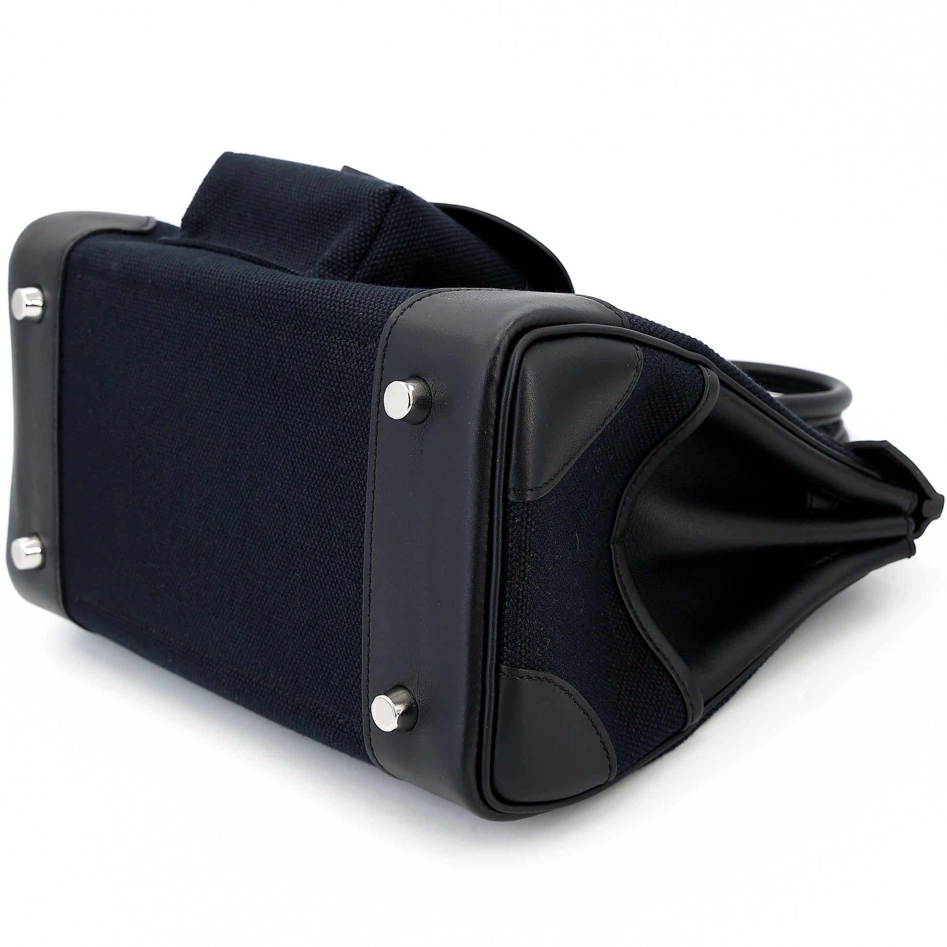 Hermès Birkin Cargo 25 – Black Canvas & Swift Leather with Palladium Hardware - Zeuskicks