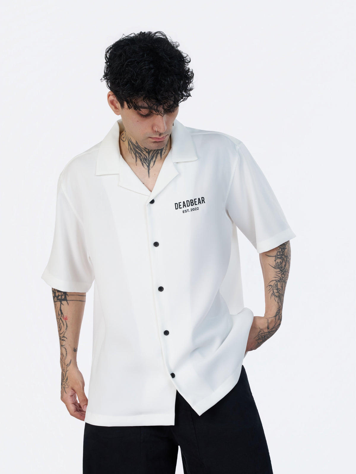 Bowling Shirt White by DEADBEAR