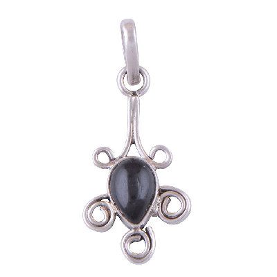 Black Onyx 925 Sterling Silver Pendant - R100327-13