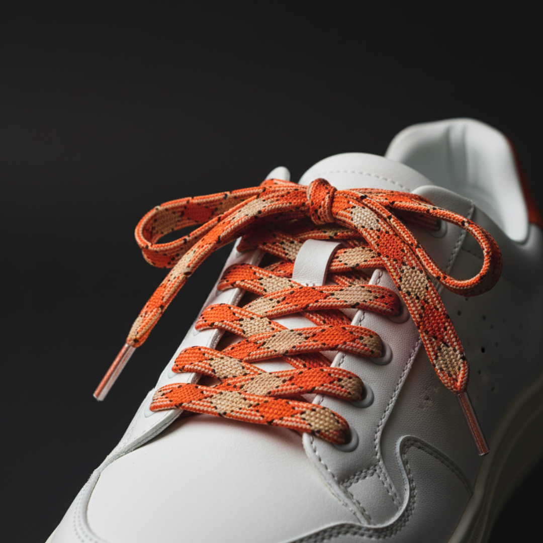 Turbo Diesel Patterned Flat Laces | Best for Nike, Jordan & Hoka by KNOTTY by KNOTTY
