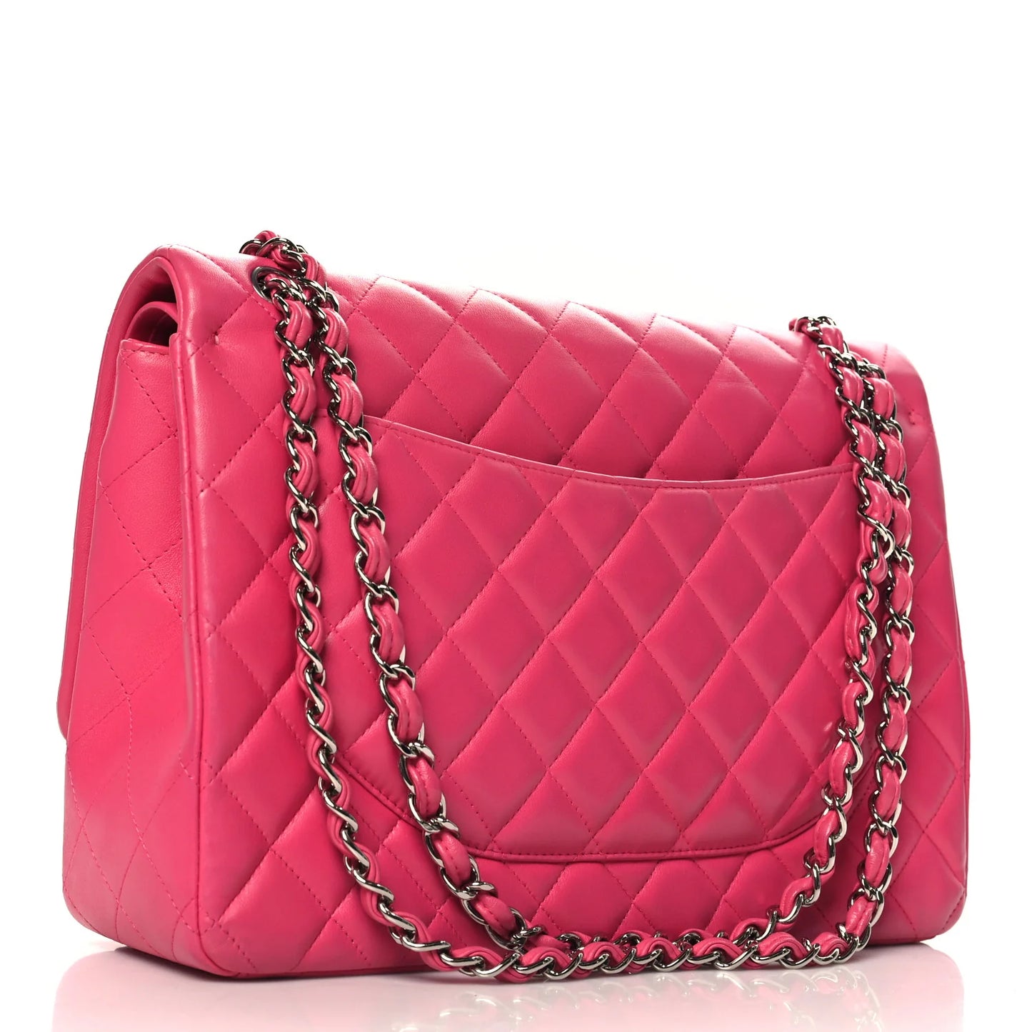 Chanel Lambskin Quilted Maxi Double Flap – Fuchsia