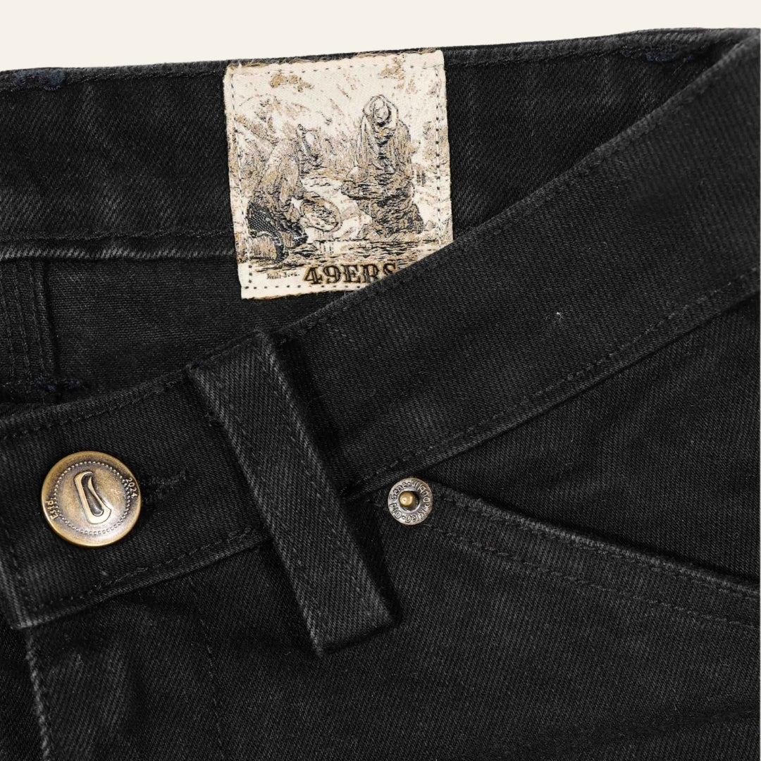 Women's Black Jeans - Gold Rush by Old Gene