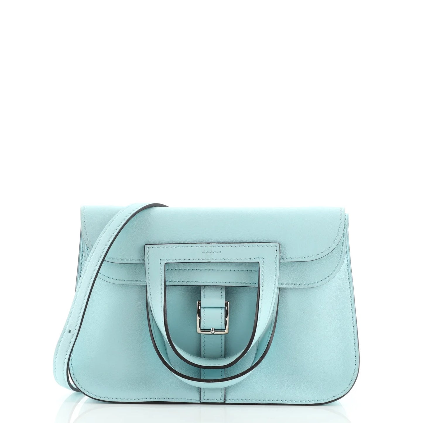 Chanel Mini Flap Bag — Blue Leather Palladium Hardware