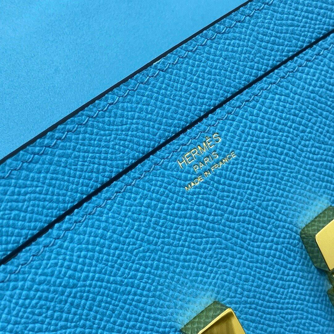 Hermès Constance To Go – Epsom Leather in Blue Celeste with Gold Hardware - Zeuskicks