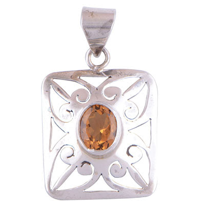 Crystal 925 Sterling Silver Pendant - R300308-25