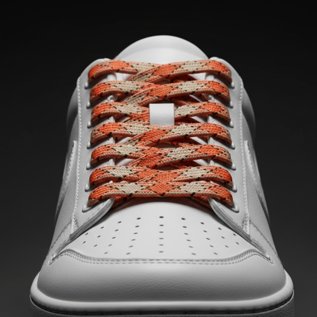 Turbo Diesel Patterned Flat Laces | Best for Nike, Jordan & Hoka by KNOTTY by KNOTTY