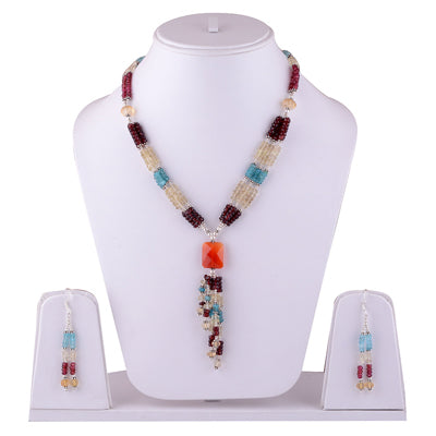 925 Sterling Silver Apatite, Carnelian, Garnet, Lemon Topaz, Citrine Jewellery Set - R5000131-5