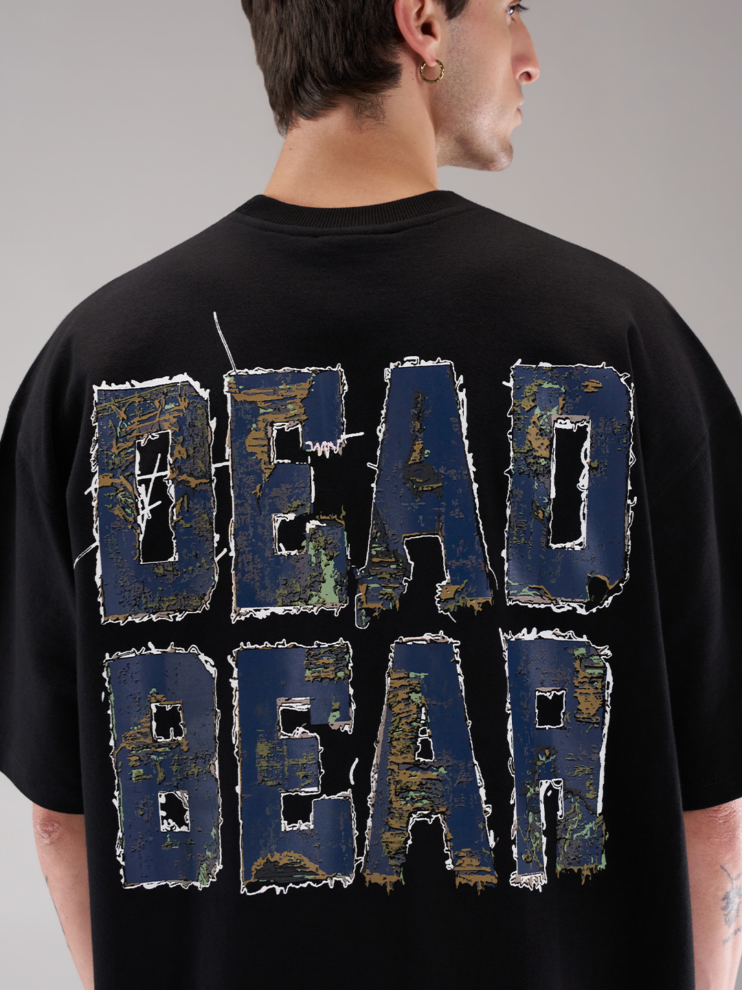 Fake Denim Tee Black by DEADBEAR