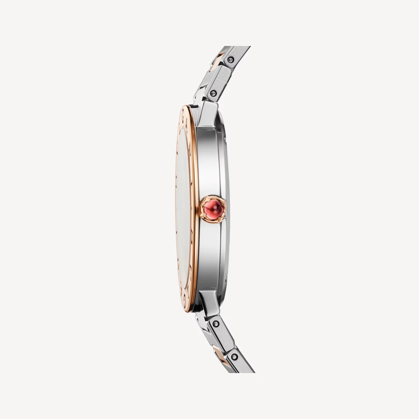 Bvlgari Rose Gold Steel Green Diamond Watch