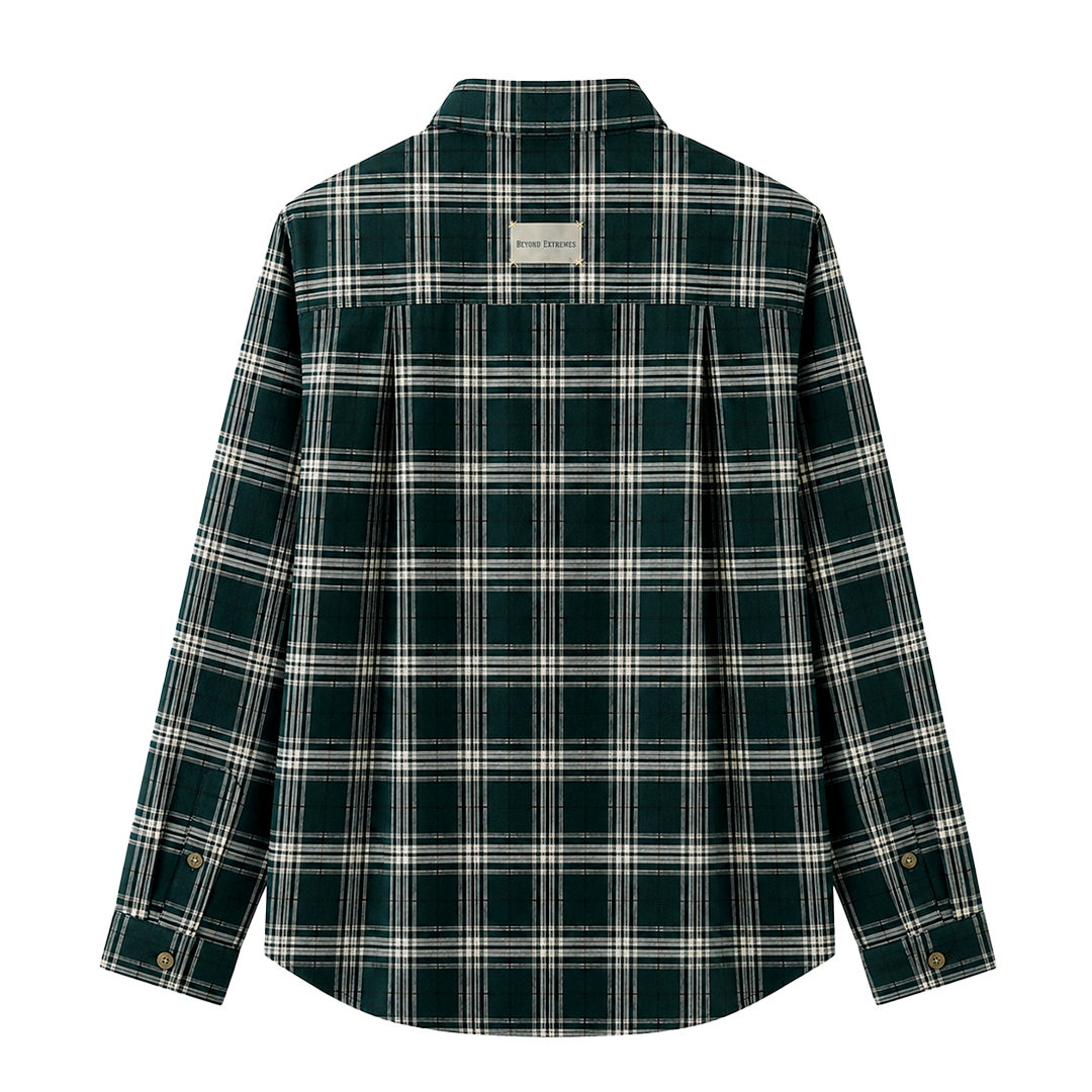 Checkered Painter Shirt in Green by Beyond Extremes