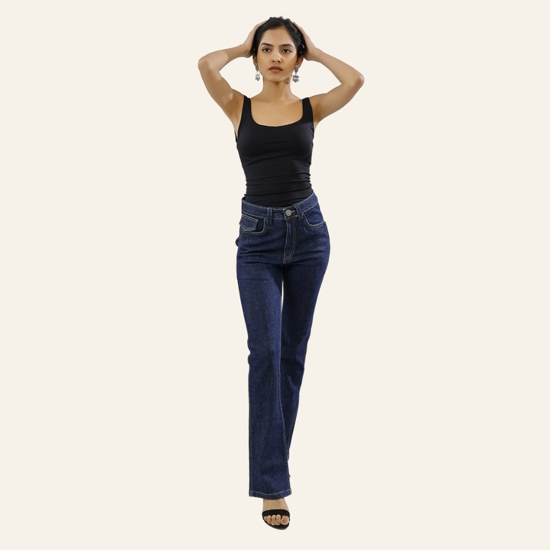Women's Indigo Jeans - Vintage India by Old Gene