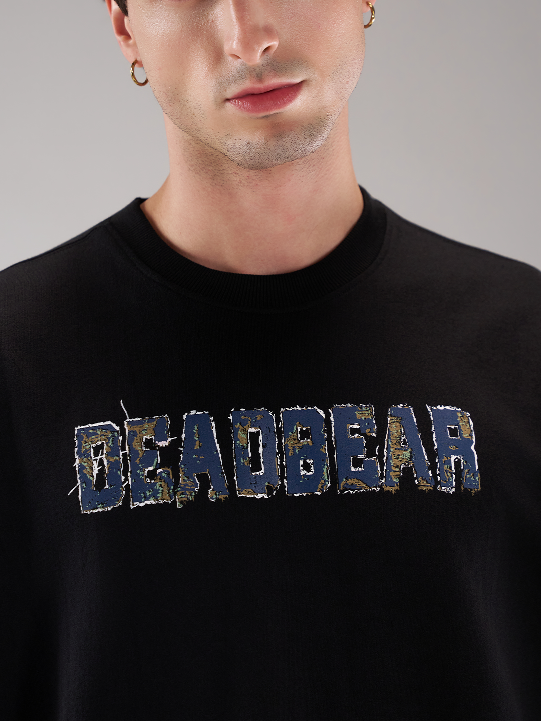 Fake Denim Tee Black by DEADBEAR
