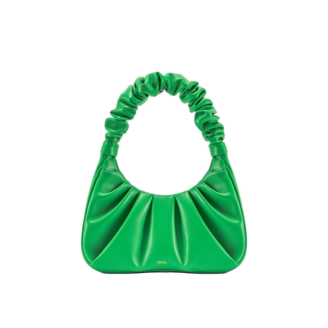 JW PEI Gabbi Ruched Hobo Handbag - Grass Green by JW PEI