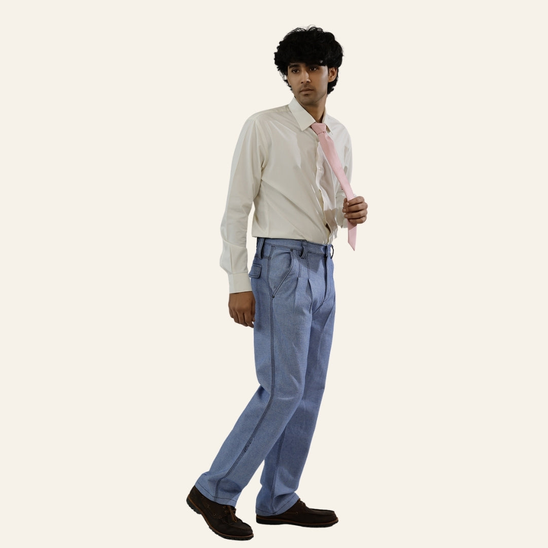 Men's Light Blue Jeans - 1900s Fit by Old Gene