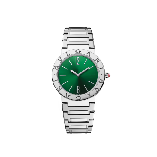 Bvlgari Steel Green Sunray Watch