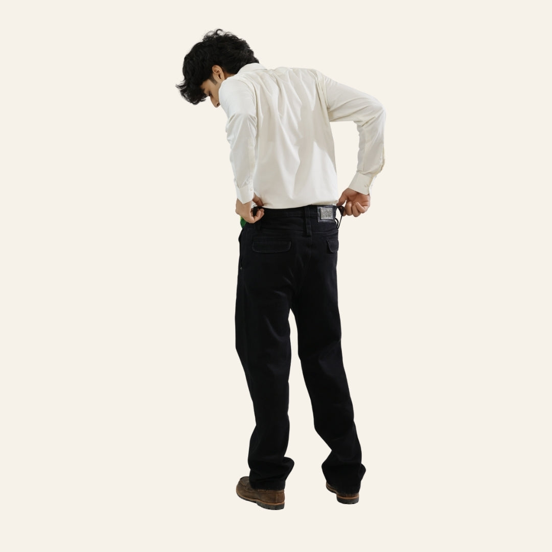 Men's Black Jeans - 1900s Fit by Old Gene