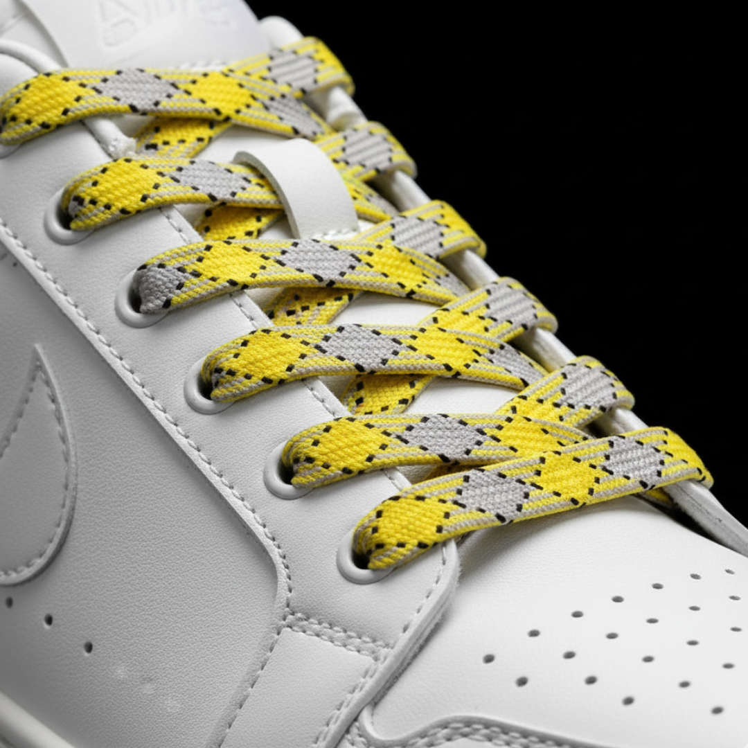 Cannatonic Diesel Patterned Flat Laces | Best for Nike, Jordan & Hoka by KNOTTY by KNOTTY