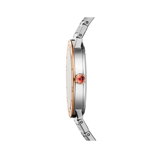 Bvlgari Rose Gold Steel Diamond Watch