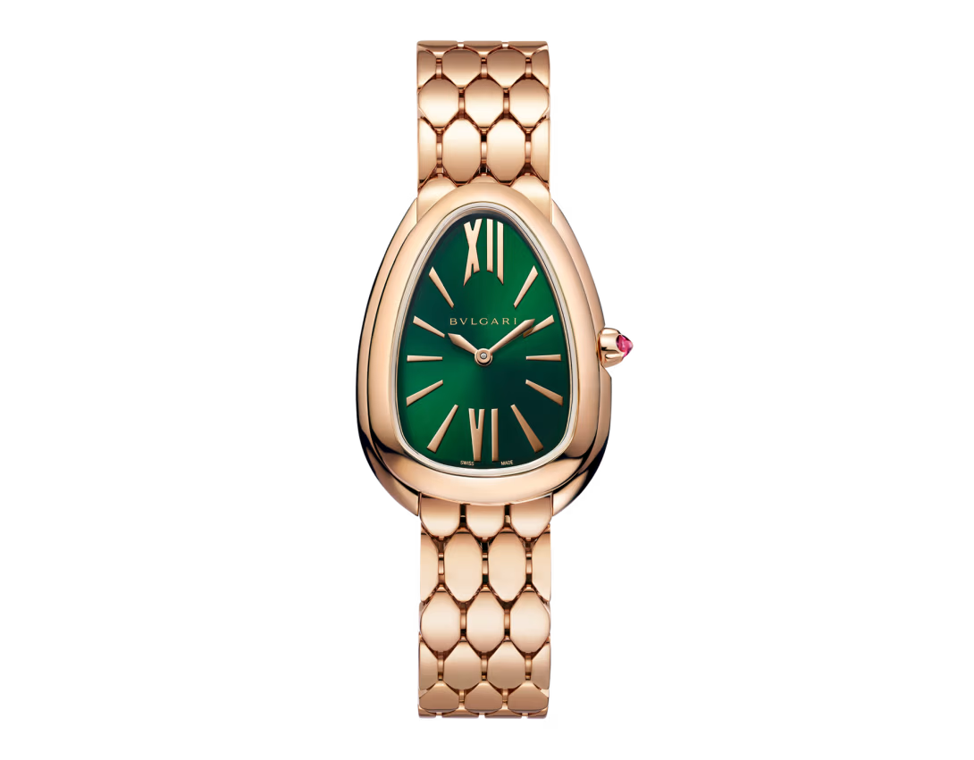 Serpenti Seduttori Rose Gold Green Dial Watch