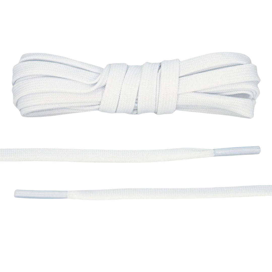 Classic White Flat Shoelaces | Jordan Shoelaces, Nike Shoelaces, Air Force 1 Shoelaces By KNOTTY by KNOTTY