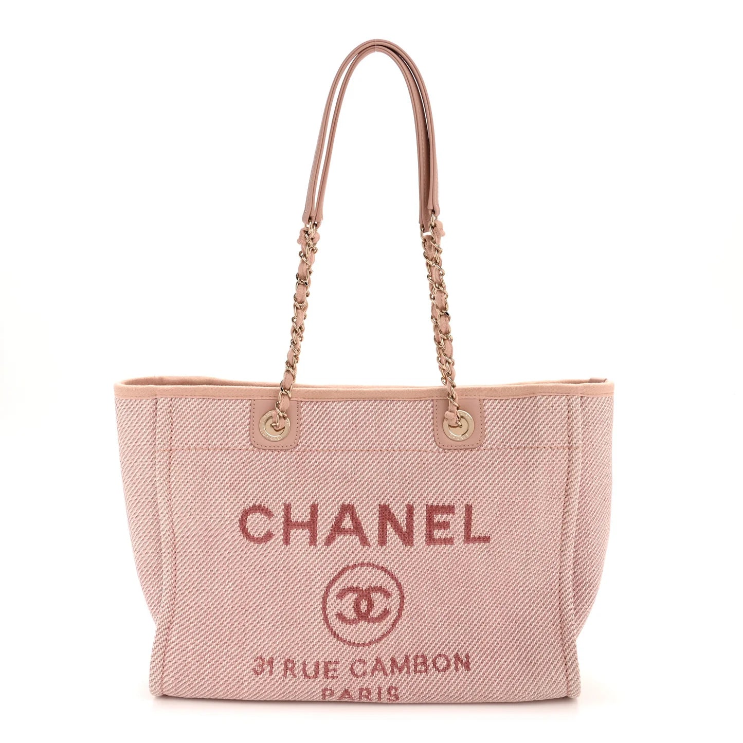 Chanel Mixed Fibers Calfskin Small Deauville Tote – Rose Pink