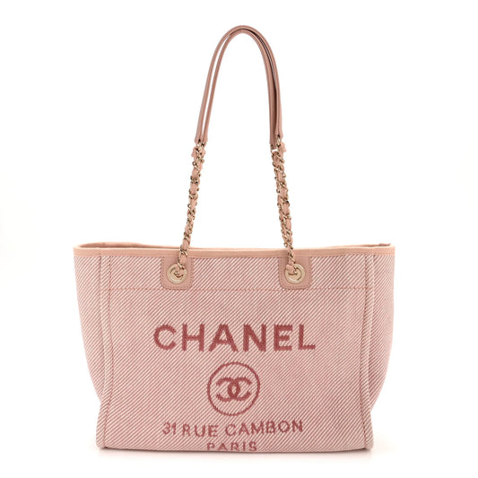 Chanel Mixed Fibers Calfskin Small Deauville Tote – Rose Pink