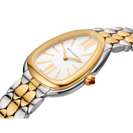 Serpenti Seduttori Two-Tone Yellow Gold White Dial Watch