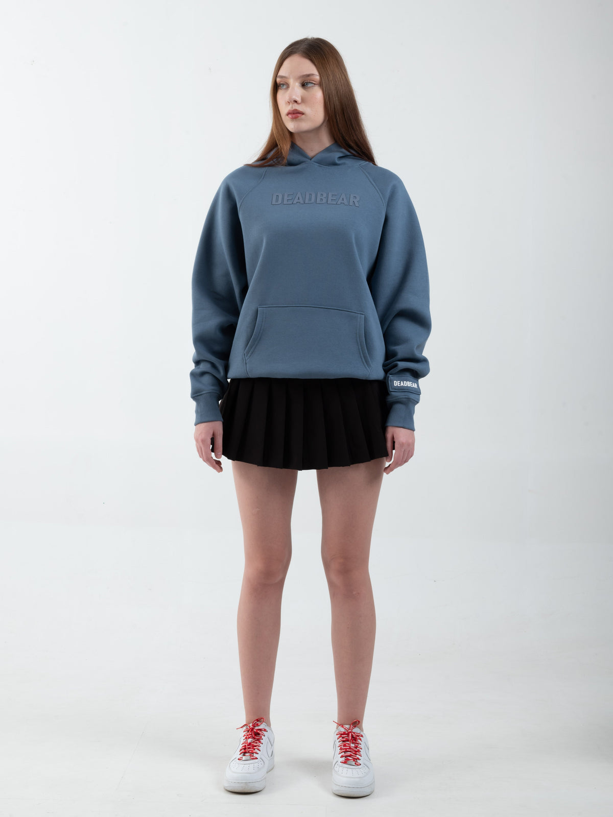 Basic Slate Blue Hoodie by DEADBEAR