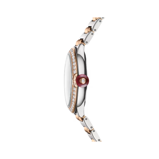 Women’s Lvcea Automatic Steel & Rose Gold Diamond Malachite Watch 103731