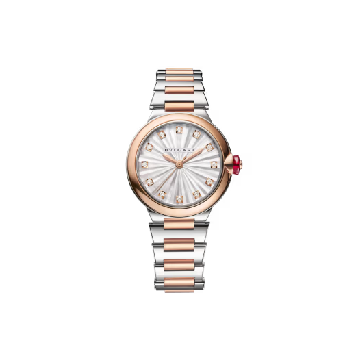 Women’s Lvcea Automatic Steel & Rose Gold MOP Diamond Watch 103730