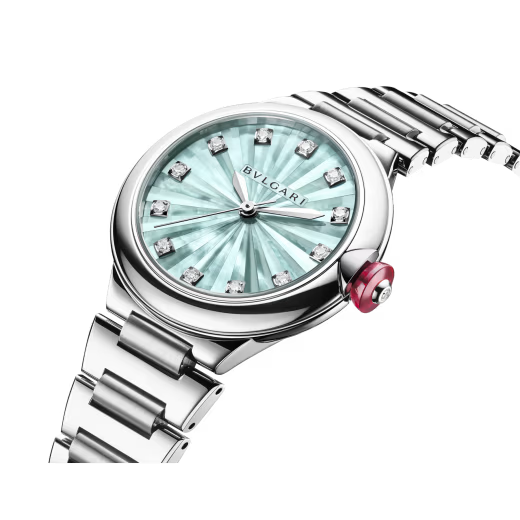 Women’s Lvcea Automatic Steel Green MOP Diamond Watch 103728