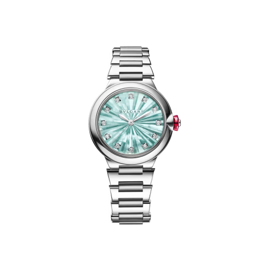 Women’s Lvcea Automatic Steel Green MOP Diamond Watch 103728