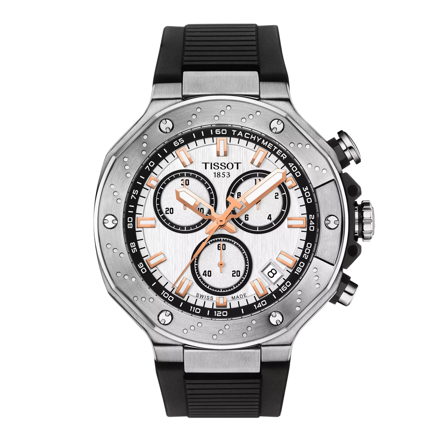 Men’s Tissot T-Race T141.417.17.011.00 Quartz Chronograph Watch – White Dial & Stainless Steel Case