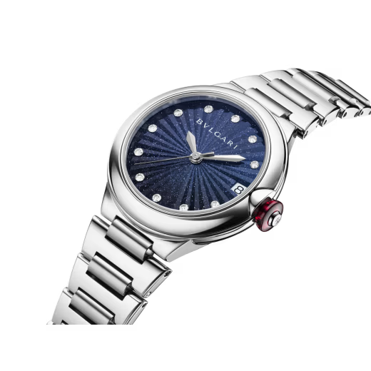 Women’s Lvcea Automatic Steel Blue Aventurine Diamond Watch 104198