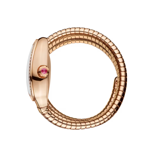 Serpenti Tubogas Rose Gold Diamond Double Spiral Watch
