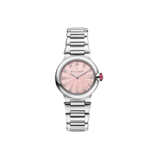 Women’s Lvcea Steel Pink MOP Diamond Dial Watch  104107