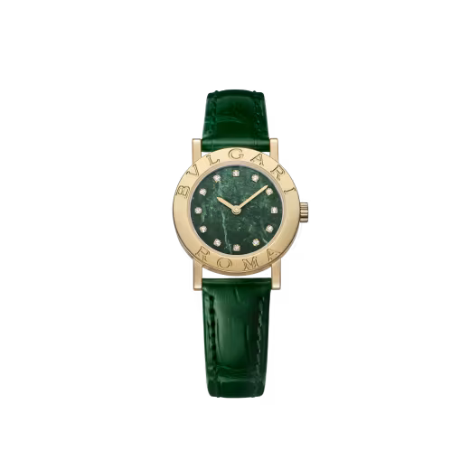 Bvlgari 50th Anniv. Yellow Gold Green Marble Watch
