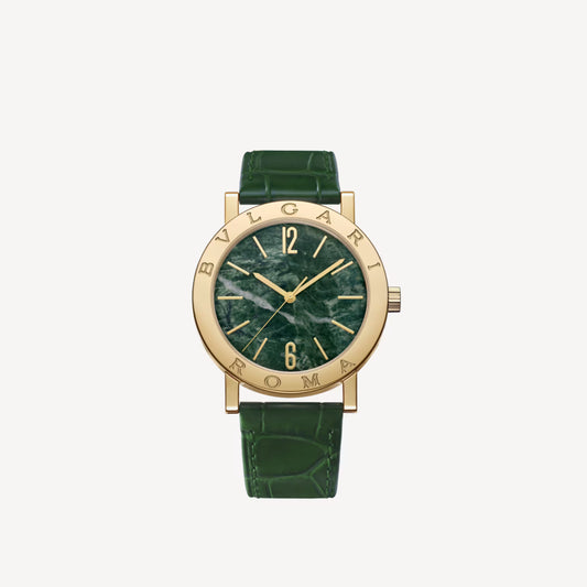 Bvlgari Bvlgari 50th Anniv. Yellow Gold Green Marble Watch
