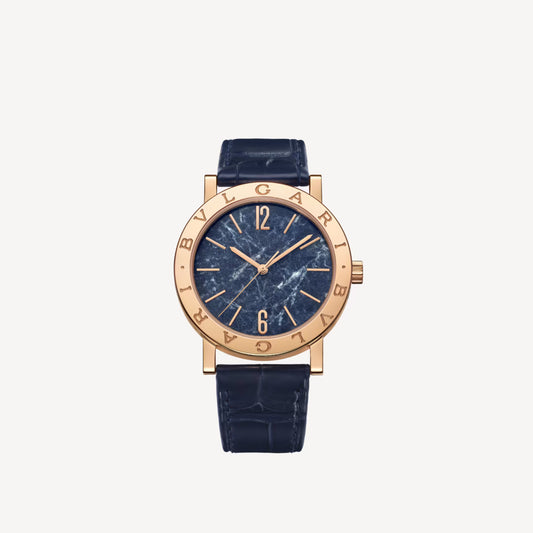 Bvlgari Bvlgari Rose Gold Blue Marble Automatic Watch