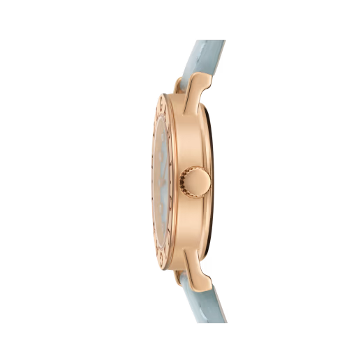 Bvlgari Rose Gold Blue Marble Diamond Watch