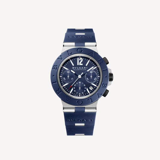 Bvlgari Aluminium Blue Chronograph Watch