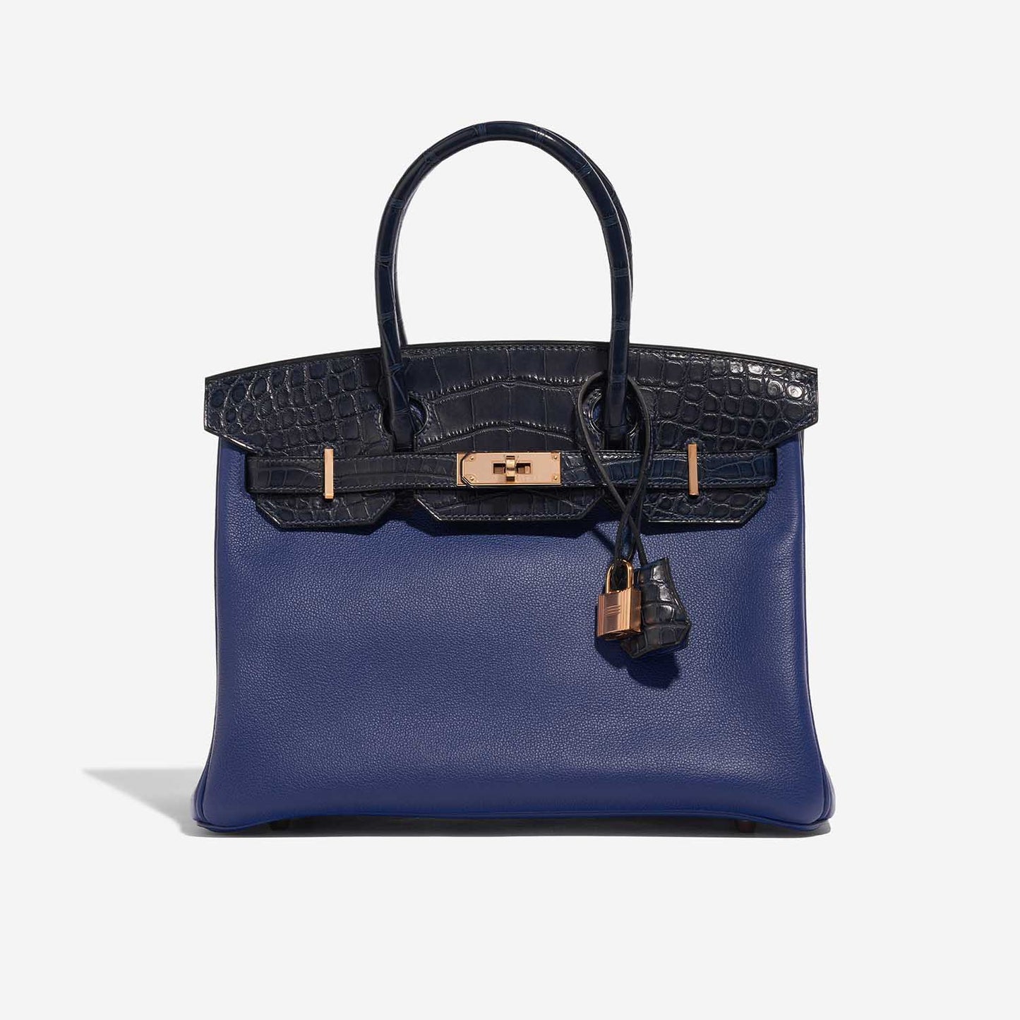 Hermès Birkin Touch 30 – Matte Alligator & Taurillon Novillo, Blue Sapphire / Blue Marine
