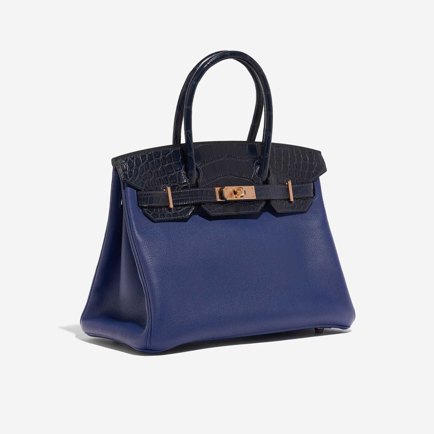 Hermès Birkin Touch 30 – Matte Alligator & Taurillon Novillo, Blue Sapphire / Blue Marine