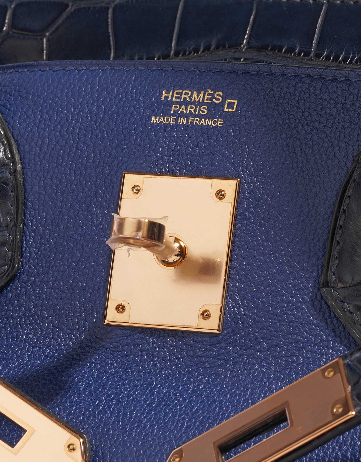 Hermès Birkin Touch 30 – Matte Alligator & Taurillon Novillo, Blue Sapphire / Blue Marine