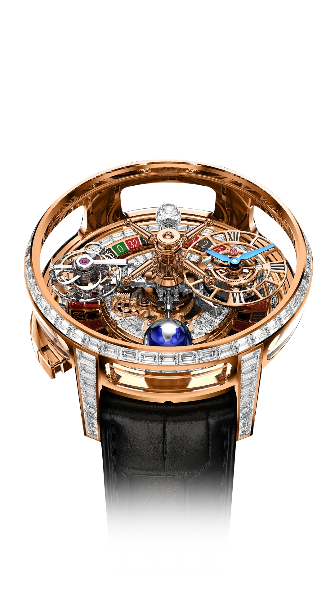 Astronomia Casino - Rose Gold with Baguette Ring Dial